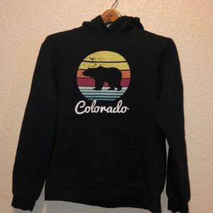 Colorado black hoodie sweatshirt
